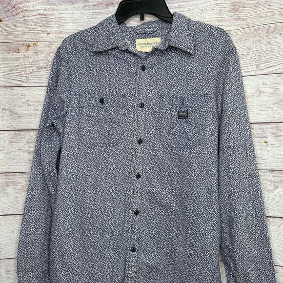 Ralph Lauren Denim & Supply Long Sleeve Micro Floral Button Up Shirt Size Medium - Picture 5 of 11